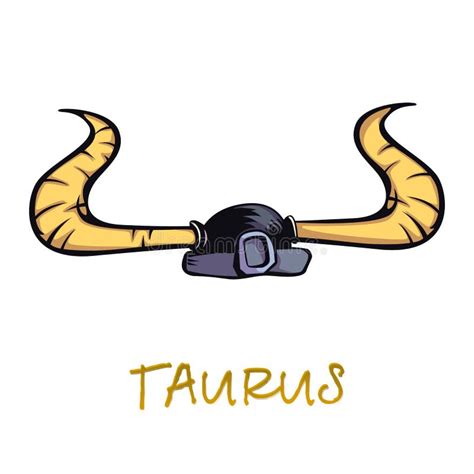 Taurus Zodiac Sign Black Vector Illustration Stock Vector