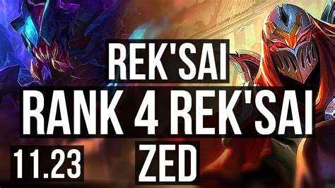 REK SAI Vs ZED JNG Rank 4 Rek Sai Legendary BR Grandmaster 11