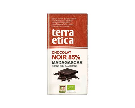 Chocolat Noir bio 85 Madagascar commerce équitable I Terra Etica