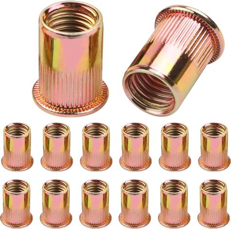 Veda 50 pectoraux de M6 fileté en aluminium Rivet Nut Insert Nutsert 6