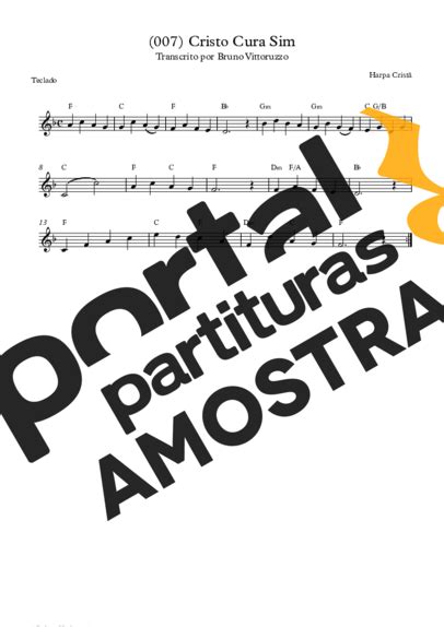 007 Cristo Cura Sim Harpa Cristã Partitura para Teclado