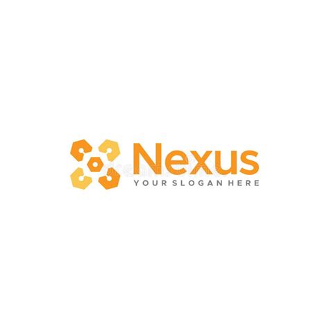 Flat Colorful Nexus Circuit Tech Logo Design Stock Vector