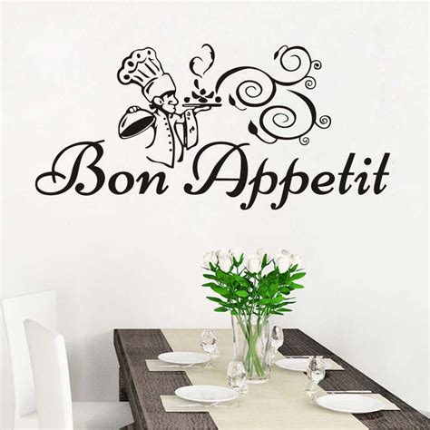 Funny Chef And Delicious Food Wall Sticker Cuisine Kitchen Wall Decals