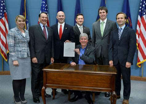 Michigan Gov Snyder Signs Rep Glenns First Bill Into Law