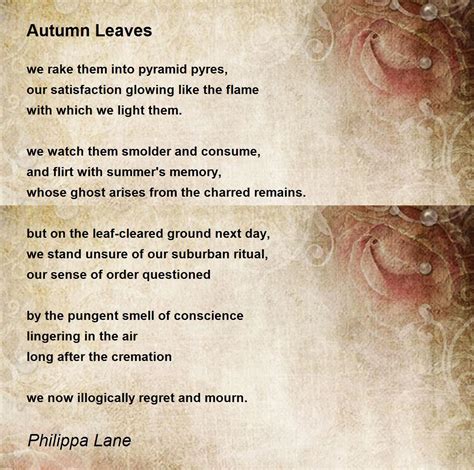 Autumn Leaves Poem by Philippa Lane - Poem Hunter