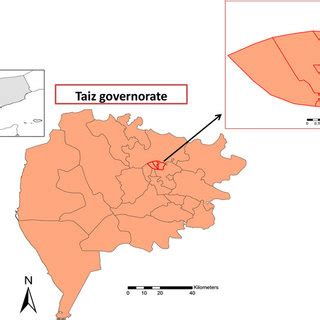 Map of Yemen and Taiz governorate showing the study area | Download ...