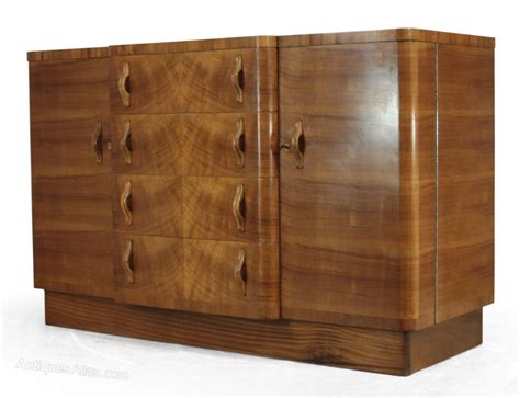 Art Deco Walnut Breakfront Sideboard Antiques Atlas