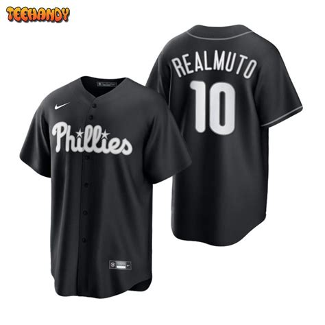 Philadelphia Phillies Jt Realmuto Black White Fashion Replica Jersey