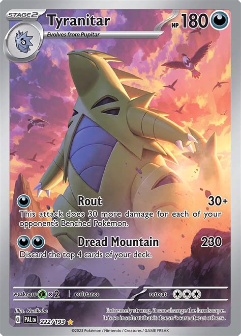 Pokemon Tyranitar Card