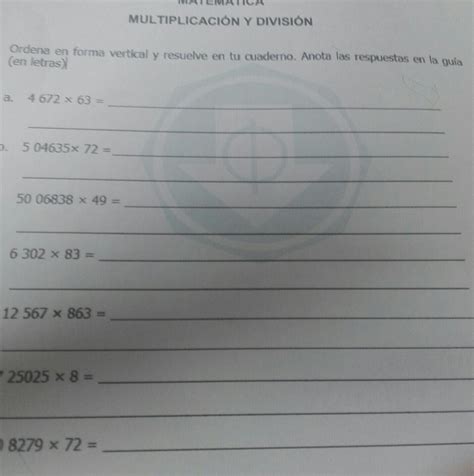 Ordena En Forma Vertical Y Resuelve En Tu Cuaderno Anota Las Respuestas