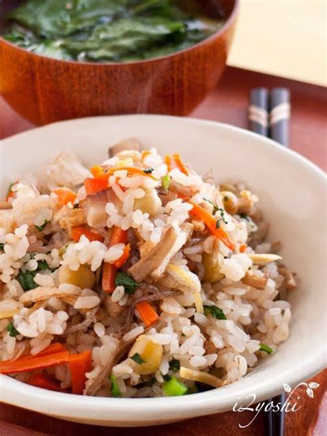 Takikomi Gohan Japanese Mixed Vegetable Rice Recipe From Yoshis Veggie