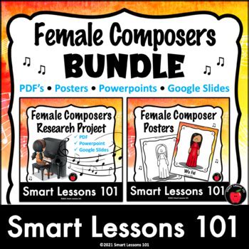 WOMEN In MUSIC COMPOSER BUNDLE Womens History Month Music Lesson Poster