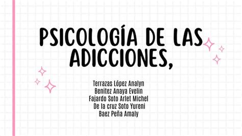 Psicología De Las Adicciones Salud Y Prevención De Adicciones Ppt