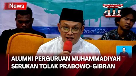 Alumni Perguruan Muhammadiyah Serukan Tolak Prabowo Gibran YouTube