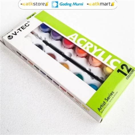 Jual V Tec Acrylic Brush Colour Cat Akrilik Kuas Lukis Set Ml Warna