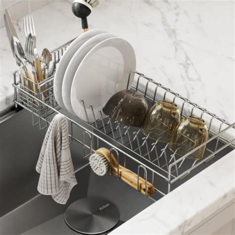 Kraus Kdr 3 Workstation Kitchen Sink Dish Drying Rack Drainer And Utensil Holder Stainless St 1