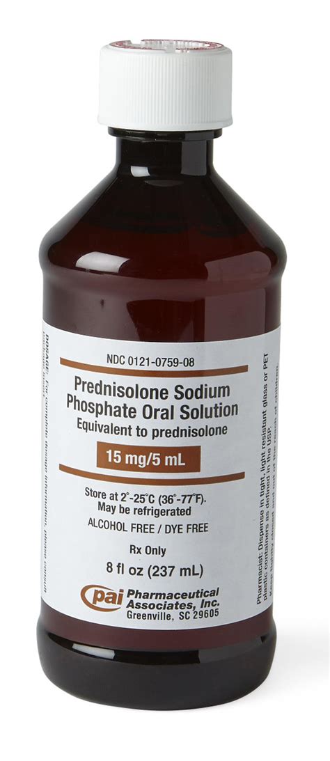 Prednisolone Sod Phos Af 15mg5ml 237ml Ddp Medical Supply