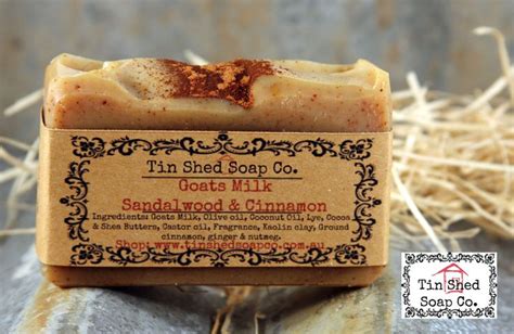 Goats Milk Sandalwood And Cinnamon Handmade Soap With Shea And Cocoa