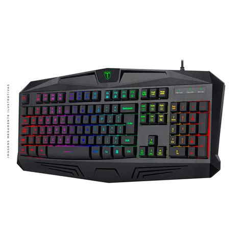 Teclado Membrana Gamer T Dagger Tanker RGB Preto T TGK202