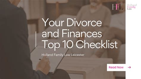 Divorce And Finances Top 10 Checklist