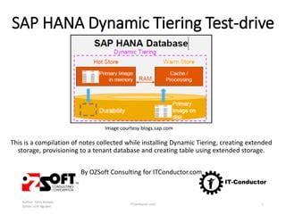 SAP HANA Dynamic Tiering Test Drive PPT