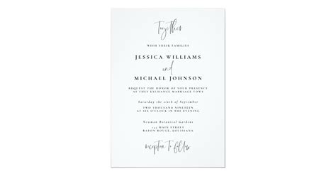 Minimal Typography Wedding Invitation