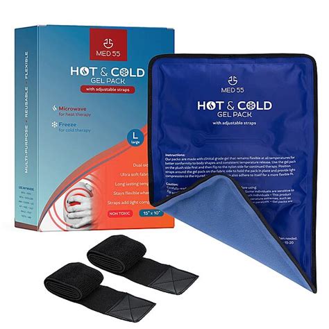 Amazon Gel Ice Pack For Injuries Reusable Gel Hot Cold Pack 15x10 Straps 7 53 Amazon