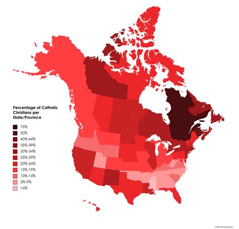 Percentage Of Catholic People In The United States Maps On The Web