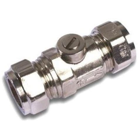 15mm Full Bore Isolating Valve Chrome Bathroom City