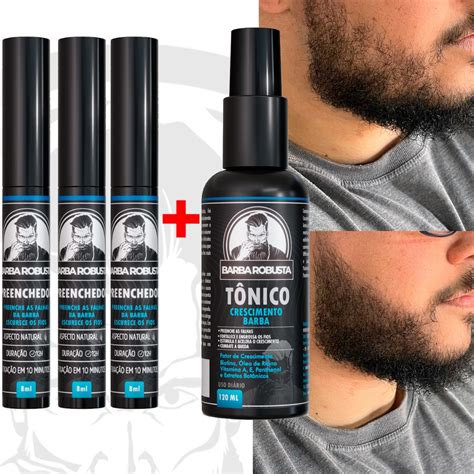 Preenchedor De Barba Robusta T Nico Para Crescer Barba Shopee Brasil