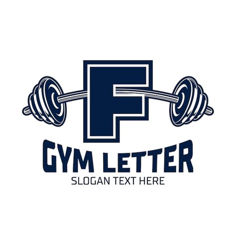 Diseño de plantilla de diseño de logotipo de letra f fitness gym para