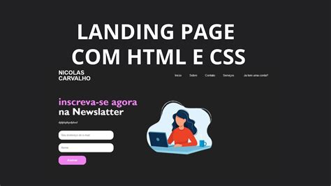 Criando Uma Landing Page Html E Css Youtube