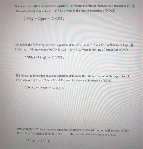 Solved Given The Following Balanced Equation Determine Chegg