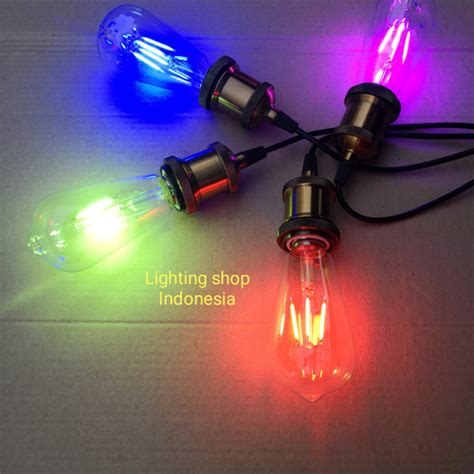 Jual L160ak Lampu Edison Filament Bohlam Led 4 Watt Tanpa Fiting Colour