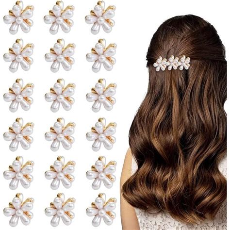 Mini Pince Cheveux Perle Pcs Griffe De Cheveux Clips De Griffe En