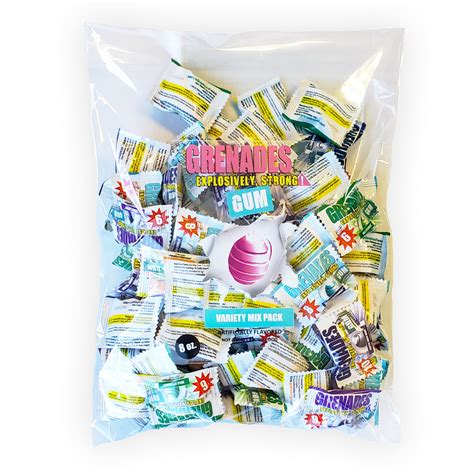 Explosively, Intense Sugar Free Gum | Grape, Cola, Peppermint and Spearmint Flavors – Grenades Gum