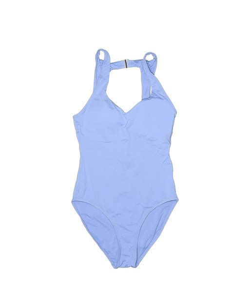 Andie Solid Blue One Piece Swimsuit Size M 51 Off Thredup