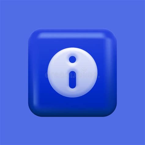 Additional Information 3d Icon Blue Squared Design Element Stock