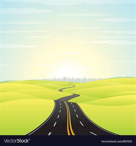 Highway Road Royalty Free Vector Image Vectorstock