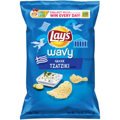 Lays Wavy Greek Tzatziki Potato Chips 775 Oz Kroger