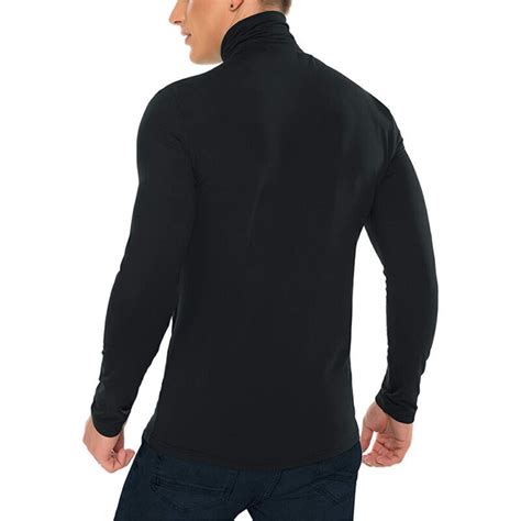 Mens Mock Turtleneck Shirt Long Sleeve Pullover Sweater Undershirt Slim Fit Top Smt Duty Free