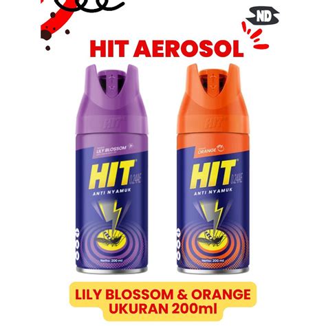 Jual Obat Nyamuk Hit Aerosol 200ml Orange Lily Blossom Shopee Indonesia