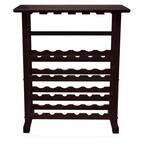 Lavish Home 25 Bottle Brown Floor Wine Rack 83 17 The Home Depot