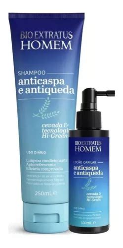 Kit Shampoo E Lo O Homem Anticaspa E Antiqueda Bio Extratus