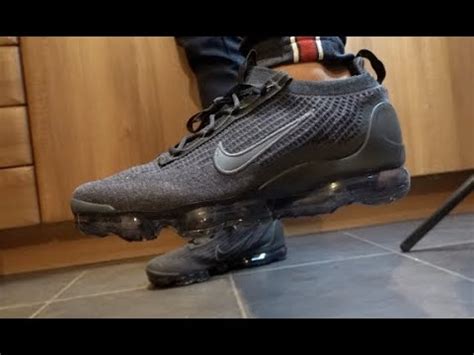 NIKE AIR VAPORMAX 2021 FLYKNIT ON FEET REVIEW ALL BLACK YouTube