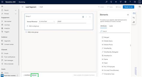 Segmentation In Real Time Marketing Within Microsoft Dynamics