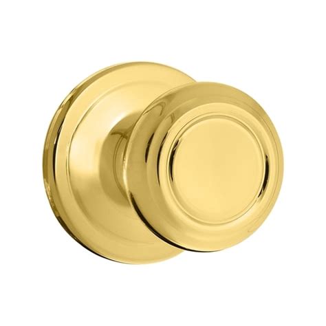 Kwikset Kwikset Signatures Cameron Polished Brass Passage Door Knob In The Door Knobs Department