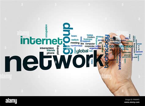 Network Word Cloud Stock Photo Alamy