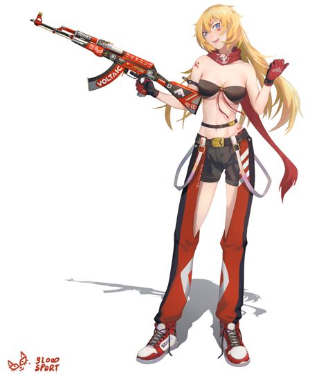 Safebooru 1girl Absurdres Ak 47 Ak 47 Girls Frontline Assault Rifle