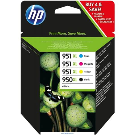 HP 950 XL Pack 4 Colores Original Extrecom Consumibles